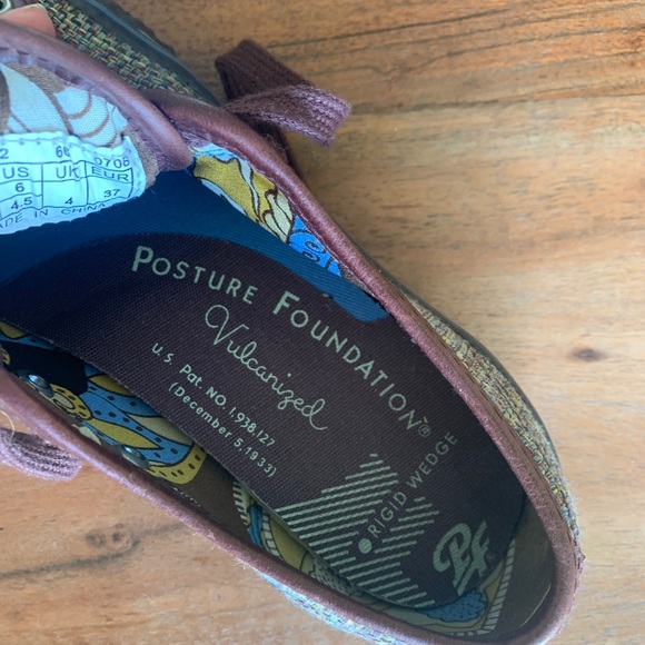 PF Flyers Sneakers Womens Sz 6 Low Top Casual Shoes Woven Multicolor - Picture 8 of 9